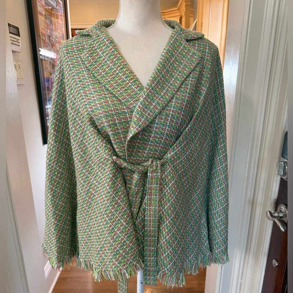 Lilly and Taylor ladies wrap jacket size 8, excellent condition, fringed - Picture 4 of 11